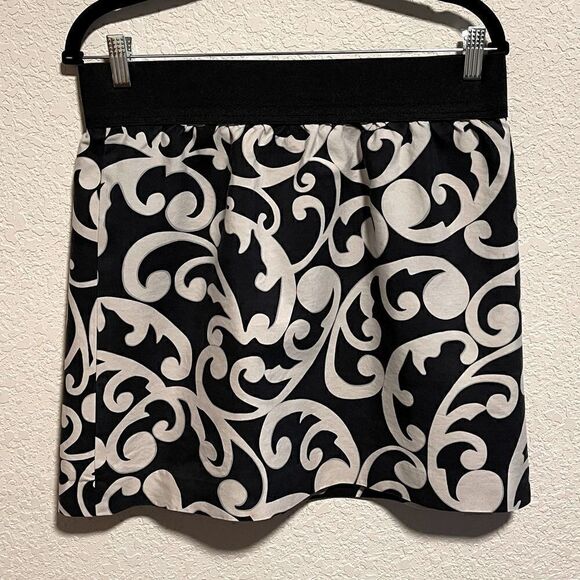 LOFT- Women’s Printed A-Line Elastic Waist Silk Blend Mini Skirt, Size 10 - Picture 1 of 7